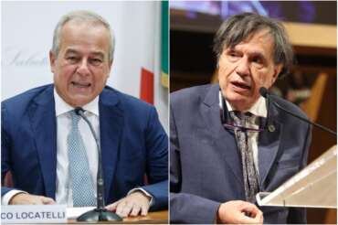 Il premio Nobel Giorgio Parisi e il presidente del Consiglio superiore di sanità Franco Locatelli