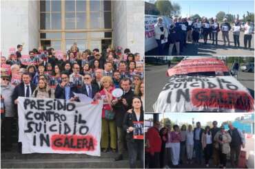 Dramma carceri, il presidio al Ministero contro i suicidi: “Nordio svegliati, queste vite spezzate meritano attenzione”
