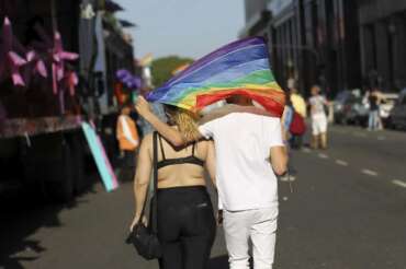 Members of the lesbian, gay, bisexual, and transgender (LGBT) community attend the Gay Pride Parade in downtown Buenos Aires, Argentina, 15 November 2014. EFE/David Fernandez