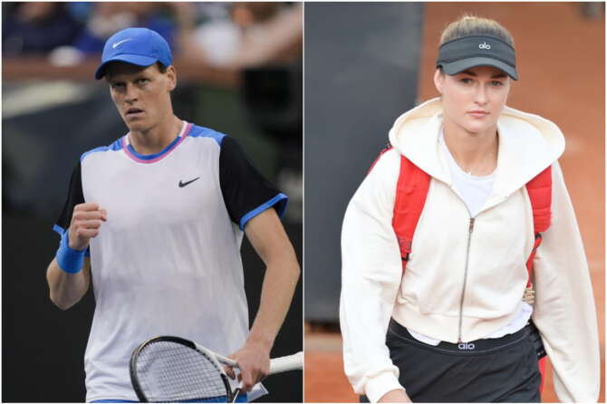 Jannik Sinner e Anna Kalinskaya