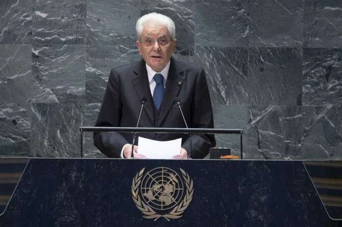 New York – Il Presidente della Repubblica Sergio Mattarella al Palazzo di Vetro delle Nazioni Unite