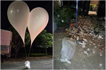 La Corea del Nord lancia spazzatura in Corea del Sud con dei palloncini: la risposta di Kim ai volantini di Seul