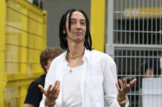 Foto Paola Garbuio/LaPresse 23 maggio 2022 Milano, Italia sport calcio INTEGRATION HEROES THE MATCH – evento amichevole – stadio San Siro . Nella foto : Ghali Photo Paola Garbuio/LaPresse May 23, 2022 Milano, Italy sport soccer INTEGRATION HEROES THE MATCH -Friendly Match – Penzo San Siro. In the pic: Ghali