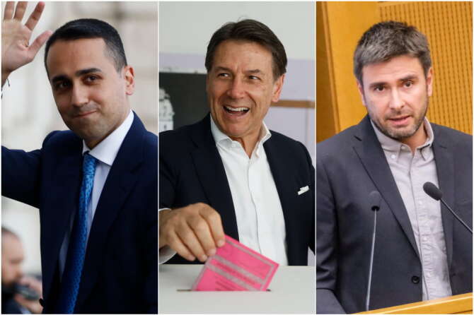 Luigi Di Maio, Giuseppe Conte e Alessandro Di Battista