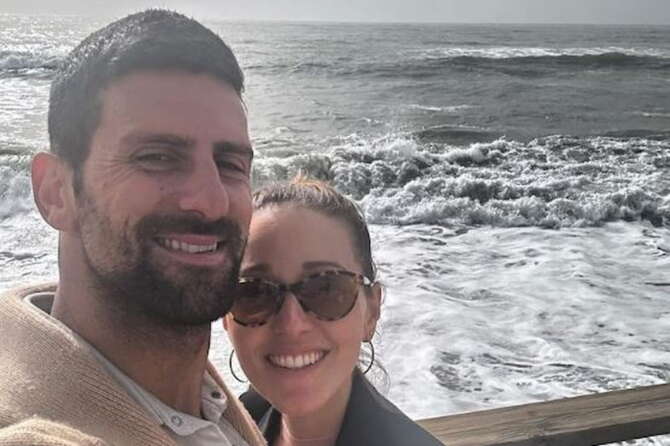 Novak Djokovic e la moglie Jelena Ristic