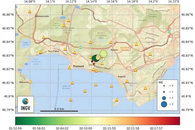 Terremoto nei Campi Flegrei, sciame sismico nella notte: cinque le scosse più forti