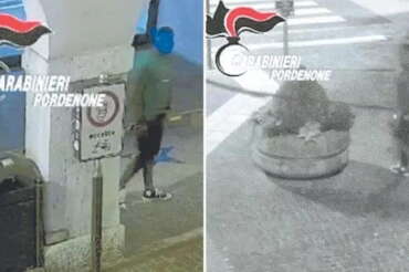 Le immagini del presunto violentatore riprese dalle telecamere di videosorveglianza