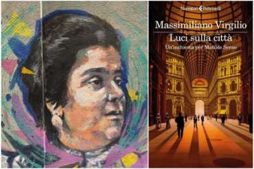 Il murales di Trisha e la cover del romanzo