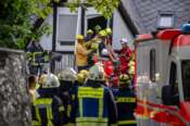 A person is rescued from the partially collapsed hotel in Kroev, Germany Wednesday, Aug. 7, 2024. (Harald Tittel/dpa via AP) Associated Press / LaPresse Only italy and Spain