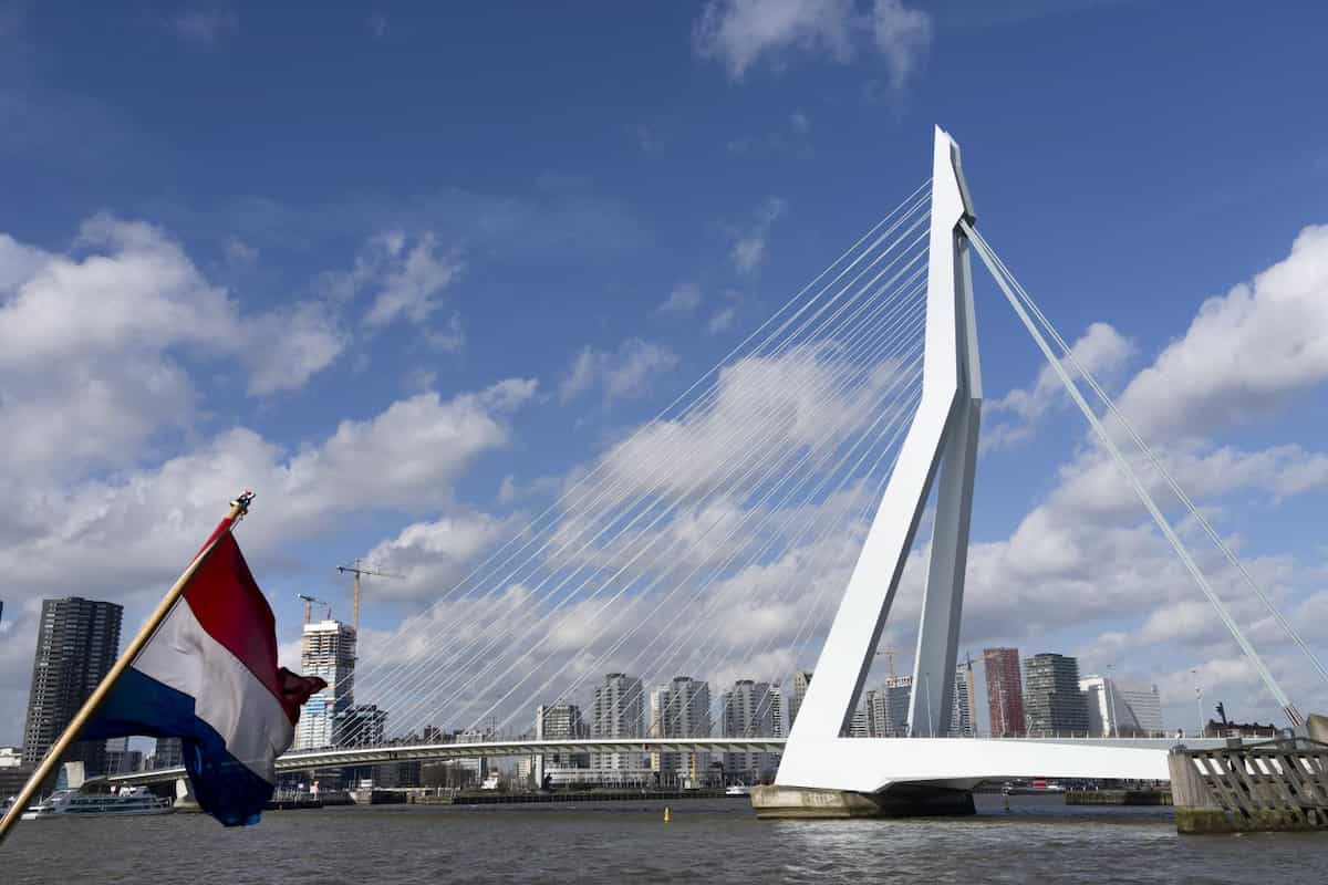 Ponte di Erasmo a Rotterdam in Olanda