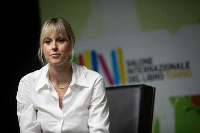 Photo LaPresse/Andrea Alfano – 20/05/2023 Torino (Italia) News – Salone Internazionale del Libro 2023 – XXXV edizione. Nell’immagine: Federica Pellegrini May 20, 2023 Turin (Italy) News – International Book Fair 2023 – XXXV edition. In the image: Federica Pellegrini