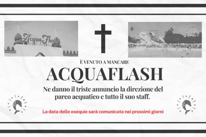 Acquaflash, cosa sta succedendo: perché l’immagine del lutto. Chiusura o strategia di marketing (che non è piaciuta a tutti)?
