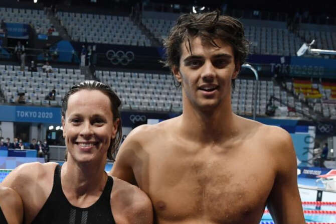 Foto Gian Mattia D’Alberto / LaPresse 31 luglio 2021 Tokyo Sport 32mi Giochi olimpici Tokyo 2020 Nuoto Nella foto: staffetta mista Italia, F. Martinenghi, E. Di Liddo, F. Pellegrini. T. Ceccon Photo Gian Mattia D’Alberto / LaPresse July 31, 2021 Tokyo Tokyo 2020 Olympic Games Swimming In the pic: F. Martinenghi, E. Di Liddo, F. Pellegrini. T. Ceccon