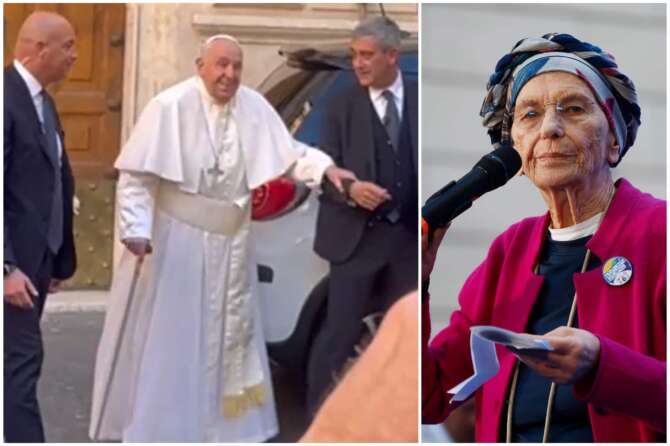 Fonte screen del video con Papa Francesco e La Presse