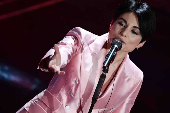 Foto Gian Mattia D’Alberto/LaPresse 07 Febbraio 2020 Sanremo, Italia spettacolo Festival di Sanremo 2020, quarta serata. Nella foto: Giordana Angi Photo Gian Mattia D’Alberto/LaPresse February 07th, 2020 Sanremo, Italy entertainment Sanremo music festival 2020, fourth evening. In the photo: Giordana Angi