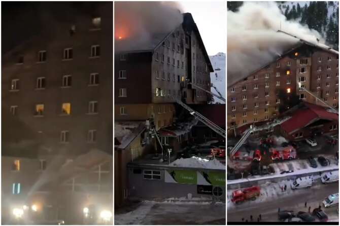 Incendio distrugge hotel in località sciistica in Turchia: è strage a Kartalkaya