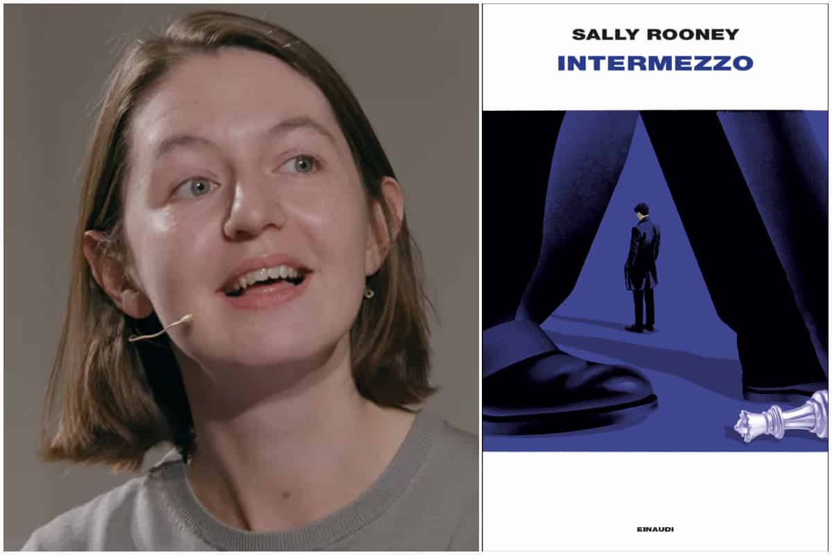 Sally Rooney da Youtube e la copertina di "Intermezzo"