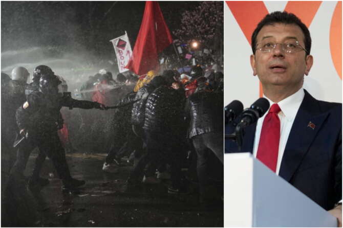 Turchia, proteste in piazza contro l’arresto e sospensione del sindaco di Istanbul Imamoglu: ma 15 milioni lo votano alle primarie