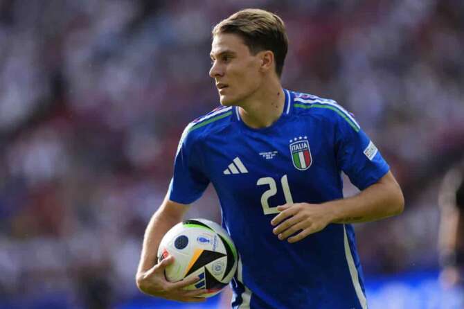 Italy’s Nicolo Fagioli during the Euro 2024 soccer match between Swiss and Italy at the Olympiastadion, Berlin, Germany – Saturday 29, June, 2024. Sport – Soccer . (Photo by Fabio Ferrari/LaPresse)