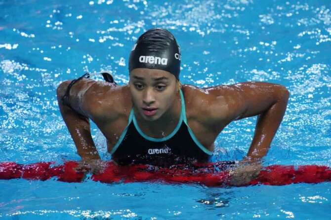 Sara Curtis from Italy at Championship 25m Budapest 2024, December 14 , (Photo by Gian Mattia D’Alberto /LaPresse)