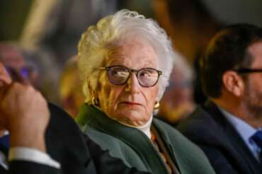Senatrice Liliana Segre al Convegno Le vittime dell’odio, presso il Memoriale della Shoah – Milano, Lunedì 3 Marzo 2025 (Foto Claudio Furlan/Lapresse) Conference The Victims of Hate, at the Shoah Memorial – Milan, Monday, March 3, 2025 (Photo Claudio Furlan/Lapresse)