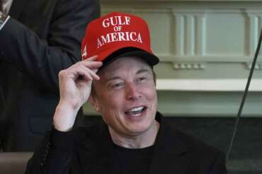 Elon Musk speaks during a cabinet meeting at the White House, Wednesday, April 30, 2025, in Washington. (AP Photo/Evan Vucci)