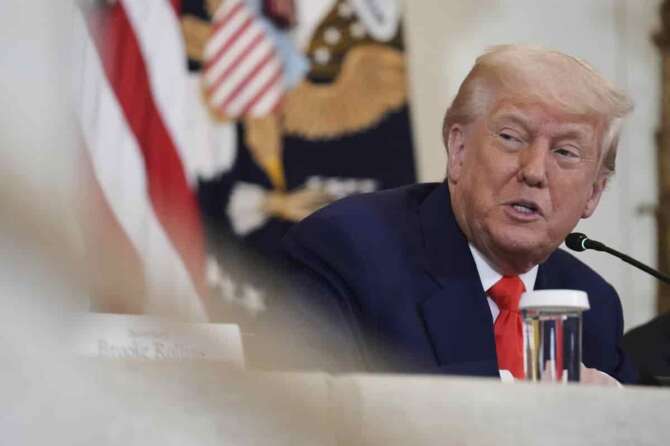 President Donald Trump speaks during a Make America Healthy Again (MAHA) Commission Event in the East Room of the White House, Thursday, May 22, 2025, in Washington. (AP Photo/Jacquelyn Martin)