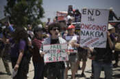 People take part in a protest demanding the end of the war in the Gaza Strip in an area near the Israeli-Gaza border in Sderot, southern Israel, Friday, May 23, 2025. (AP Photo/Leo Correa) 


Associated Press / LaPresse
Only italy and spain