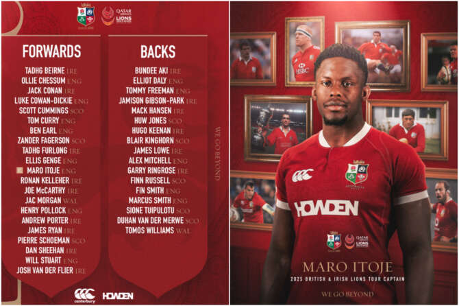 Fonte pagina Facebook British and Irish Lions