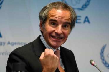 Rafael Mariano Grossi, the director-general of the International Atomic Energy Agency, speaks to journalists attending a weeklong seminar at the agency in Vienna, Austria, Wednesday, May 28, 2025. (AP Photo/Jon Gambrell) Associated Press / LaPresse Only italy and spain