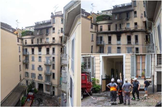 Milano, si lancia dal quarto piano per sfuggire a un incendio e muore: la porta chiusa dall’esterno e la lite col compagno