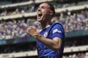 Chelsea’s Cole Palmer reacts after scoring a goal against Paris Saint-Germain during the first half of the Club World Cup final soccer match in East Rutherford, N.J., Sunday, July 13, 2025. (AP Photo/Frank Franklin II) Associated Press/LaPresse