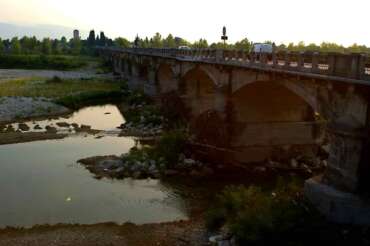 FOTO DI REPERTORIO ©ALDO MARTINUZZI/LAPRESSE 20-08-2003 PONTE DELLA PRIULA.TV STOCK PIAVE IN SECCA NELLA FOTO: UNA VEDUTA DEL FIUME PIAVE CON POCA ACQUA A PONTE DELLA PRIULA.