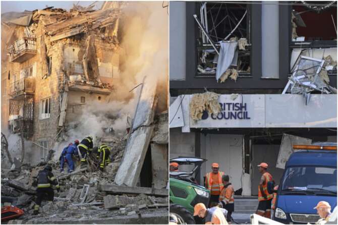 Ucraina, la notte più buia per Kiev: almeno 17 morti in un pesante raid russo sulla capitale, danni alla delegazione Ue