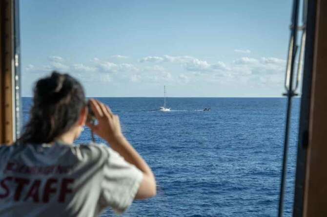 Life Support di EMERGENCY interventi assistenza a barche Global Sumud Flotilla 24 settembre 2025 (foto Ufficio Stampa/laPresse) DISTRIBUTION FREE OF CHARGE – NOT FOR SALE