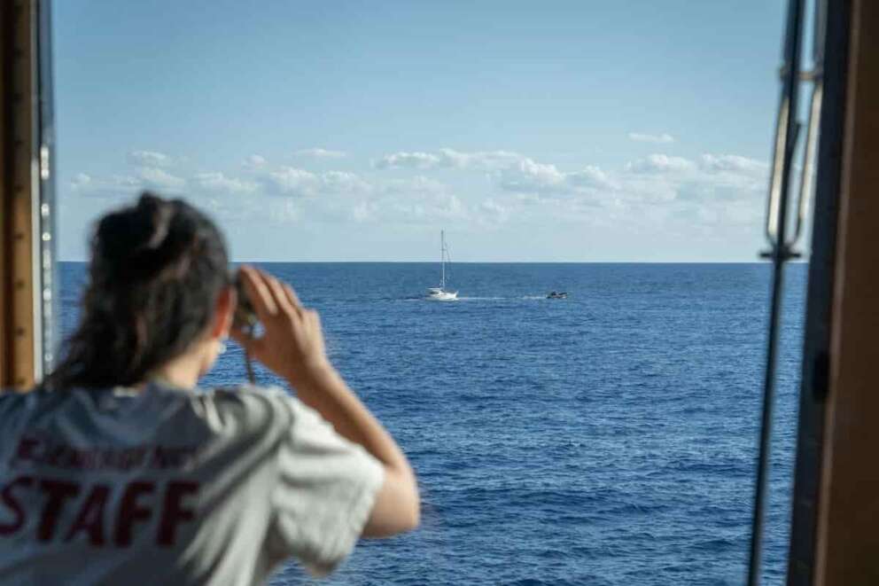 Life Support di EMERGENCY interventi assistenza a barche Global Sumud Flotilla 24 settembre 2025 (foto Ufficio Stampa/laPresse) DISTRIBUTION FREE OF CHARGE – NOT FOR SALE