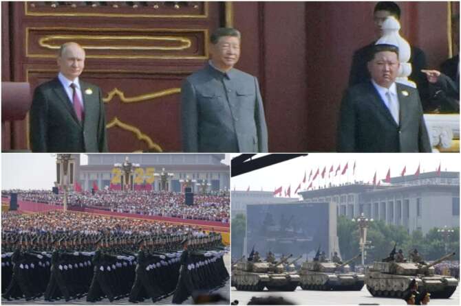 A Pechino sfila la potenza militare cinese, Xi Jinping mostra i muscoli affiancato da Putin e Kim: “Mondo scelga tra pace e guerra”