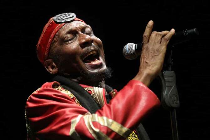 FILE – Jamaican musician, singer and actor Jimmy Cliff performs during the Timbre Rock and Roots concert on Friday March 22, 2013 in Singapore. (AP Photo/Wong Maye-E, File)