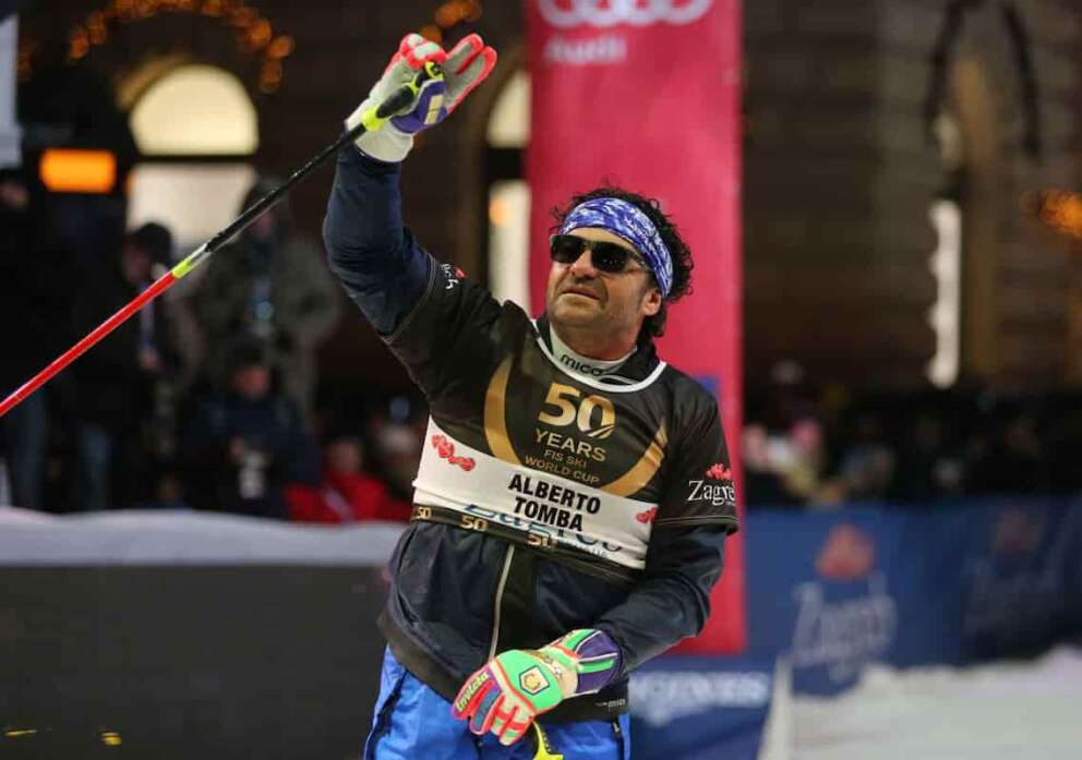 04.01.2017, Zagreb, CRO, FIS Weltcup Ski Alpin, Zagreb, Legendenrennen, 50 Jahre Alpiner Ski Weltcup, im Bild Alberto Tomba // Zagreb Celebrates 50 Years of FIS Alpine Ski World Cup – the 50th anniversary of the FIS Alpine Ski World Cup celebration at the Trg bana J. Jelacica (main square in Zagreb). The ski race of overall FIS World Cup winners on the road from the Zagreb Cathedral to the main square. Zagreb, Croatia on 2017/01/04. EXPA Pictures © 2017, PhotoCredit: EXPA/ Pixsell/ Jurica Galoic *****ATTENTION – for AUT, SLO, SUI, SWE, ITA, FRA only*****