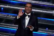 Carlo Conti during the third evening of 75th edition of the Sanremo Italian Song Festival at the Ariston Theatre in Sanremo, northern Italy – Thursday, February 13, 2025. Entertainment. (Photo by Marco Alpozzi/LaPresse)