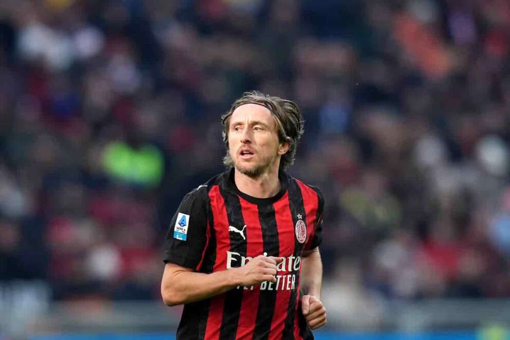 AC Milan’s Luka Modric during the Serie A soccer match between Milan and Hellas Verona at the San Siro Stadium in Milan , north Italy – Sunday , December 28 , 2025. Sport – Soccer . (Photo by Spada/LaPresse)