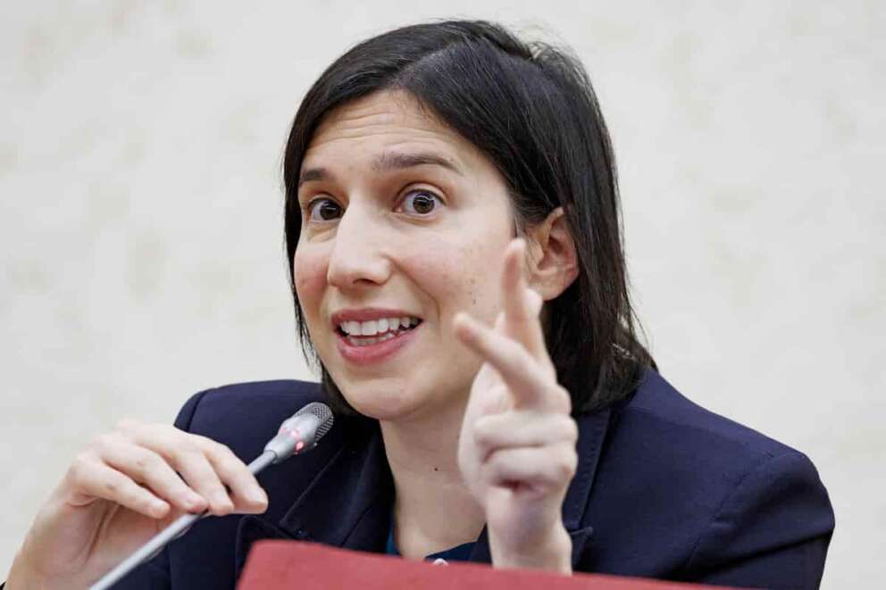 La segretaria del Partito democratico Elly Schlein in occasione della conferenza stampa sull’emendamento al decreto referendum per il voto dei fuori sede, Roma, Mercoledì 28 Gennaio 2026 (Foto Roberto Monaldo / LaPresse) Democratic party secretary Elly Schlein during the press conference for the vote of non-residents in the upcoming referendum, Rome, Wednesday, January 28, 2026 (Photo by Roberto Monaldo /LaPresse)