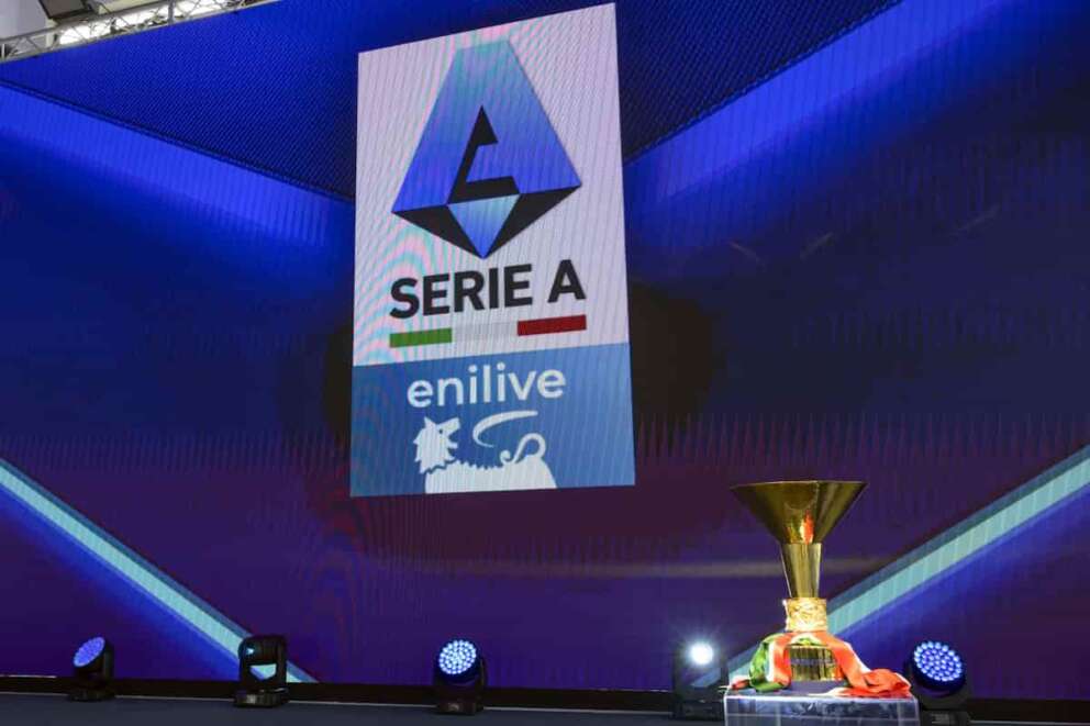 New Serie A Enilive logo during a gala dinner with the presentation of the new Serie A Enilive logo at the Rome Ostiense Gazometer complex in Rome, Italy – Wednesday, July 03, 2024 – (Photo by Fabrizio Corradetti/LaPresse)