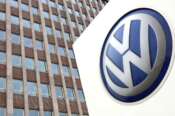 FILE – In this April 13, 2018 file photo, Volkswagen logo is pictured in front of a company building in Wolfsburg, Germany. (AP Photo/Michael Sohn, File) Associated Press/Lapresse Only italy and spain
