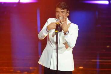 Sal Da Vinci during the 76th edition of the Sanremo Italian Song Festival at the Ariston Theatre in Sanremo, northern Italy – Saturday February 28 , 2026. Entertainment. (Photo by Marco Alpozzi/LaPresse)