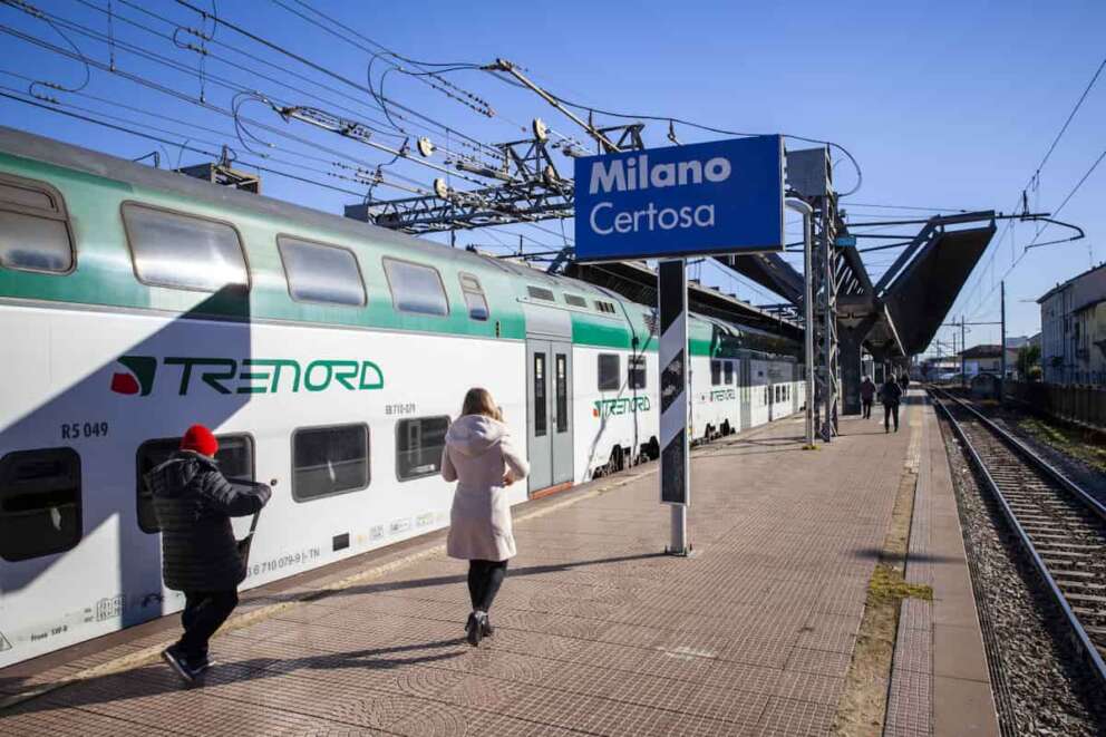 Foto Yunus Boiocchi/LaPresse 1 Febbraio 2022 Milano, Italia News Stazione del passante ferroviario Milano Certosa Photo Yunus Boiocchi/LaPresse February 1, 2022 Milan, Italy News Milano Certosa railway station
