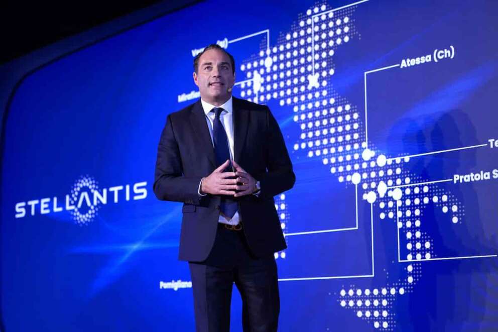 Stellantis CEO – Antonio Filosa during the press conference Fiat 500 hybrid Media Drive “L’Italia che ci piace”. Italy – News – November, 25 2025. (Photo by Fabio Ferrari/LaPresse)