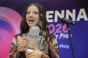 Eurovision 20026 winner Dara reacts upon her return home in Sofia on Sunday, May 17, 2026, giving the southeast European country its first-ever victory in the competition. (AP Photo/Valentina Petrova) Associated Press / LaPresse Only italy and spain
