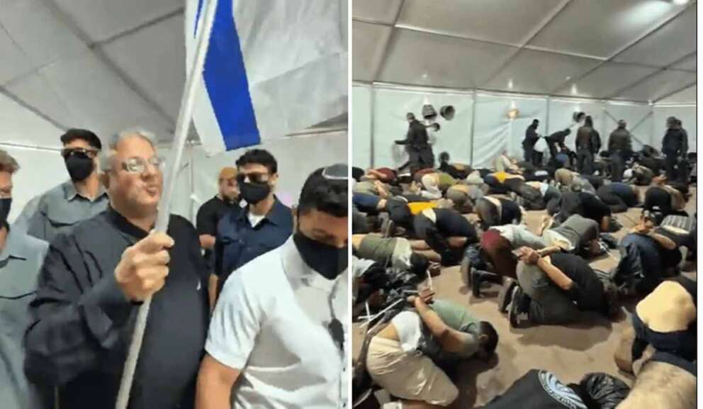 Benvenuti in Israele, Stato canaglia: tortura gli attivisti della Flottila e se ne vanta, i video di Ben-Gvir sulla nave prigione