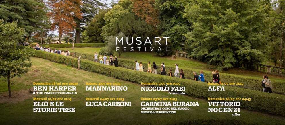 Musart Festival 2026: da Ben Harper ad Alfa il 28 giugno al via l’undicesima edizione dell’evento del Parco Mediceo di Pratolino